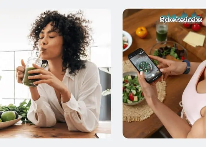 Image of woman looking into her diet and fat freezing Doncaster to improve her health