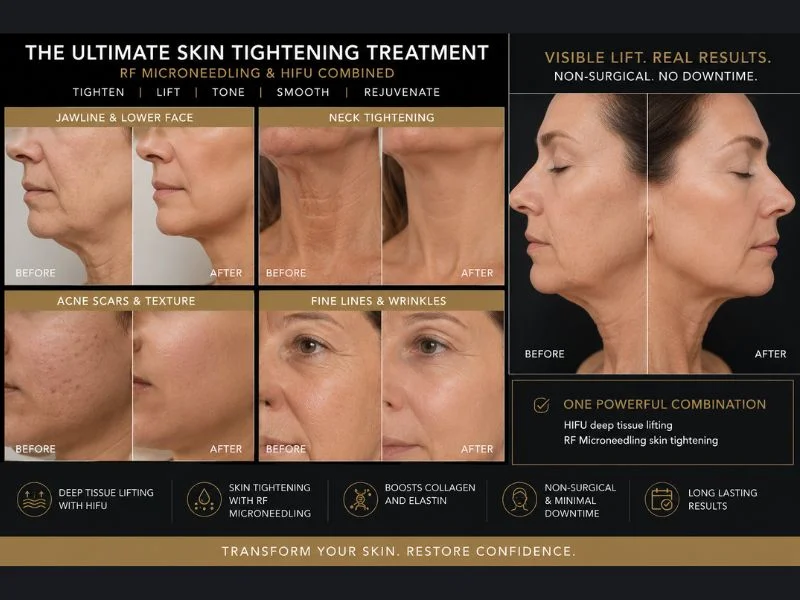 Results of combined treatment for the ultimate skin tightening treatment Doncaster